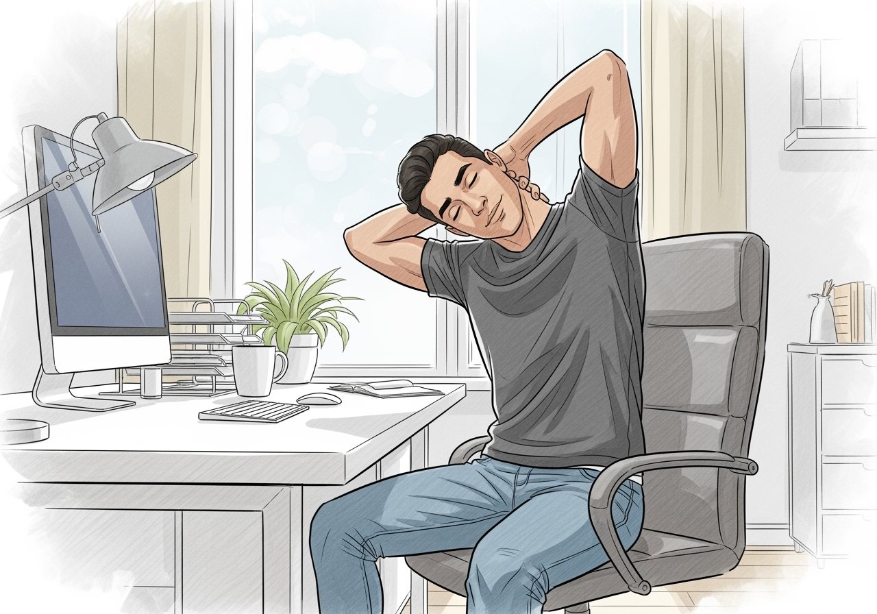 Exerciții pentru postura corectă la birou: Ghid rapid – 5 minute pe zi